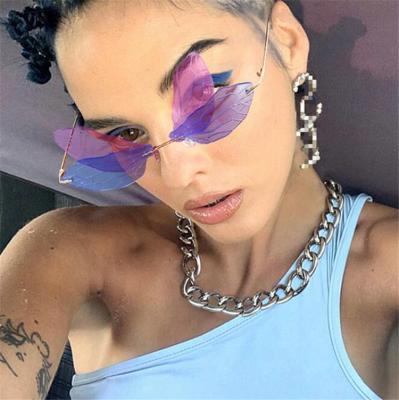 China Fashion Sunglasses Bulk Buy Anime Fly Dragonfly Sunglasses Inspired Luxury Sun Glasses 2021 Retro Fashionable Funny Rimless Shades Women for sale