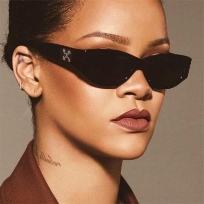 China Wholesale Cheap Summer Oval Red Fashion Sunglasses Sun Glass Small Shading Vintage Unisex Designer Sunglasses For Women And Men for sale