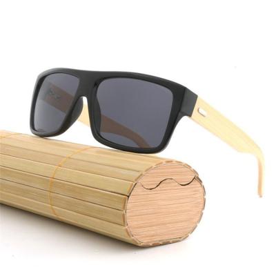 China Fashion Retro Custom Sunglasses Square Wooden Sun Glasses Shape Vintage Bamboo Mirror Shades Wooden Frame Sunglasses Men for sale