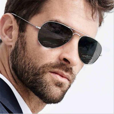 China Pilot Custom Logo 3025 Aviation Sun Glass Men Vintage Driving Metal Shades Unisex Luxury Designer Metal Pilot Sunglasses For Women for sale