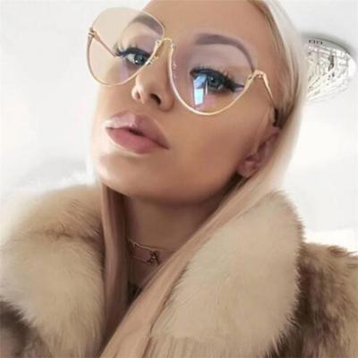 China Decoration /Reading Glasses Reading Eye Glasses Frames 2021 New Half River Metal Fashion Glass Frame Eyewear Accessories Eyeglasses For Women for sale