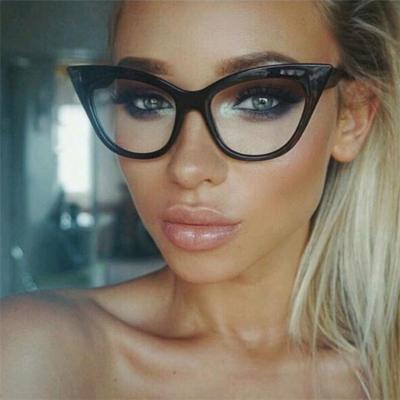 China Decoration/Reading Glasses Wholesale Fashion Cheap Eye Wear Glasses Frames Women Cat Eye Glasses Retro Vintage Spectacle Frames for sale