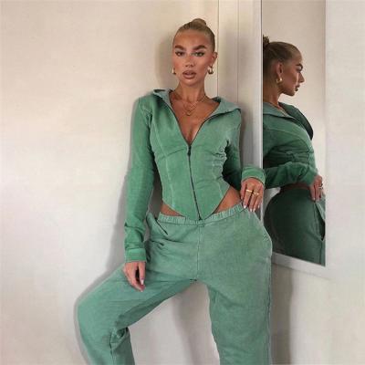 China New Arrivals Sustainable Winter Women Team Designer Clothing Tracksuits Fashion Long Sleeve 2021 Two Piece Sweat Suits Pants Fall Sets for sale