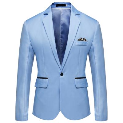 China Wholesale Custom Turkish Blazer Anti-wrinkle Color Men's Jacket Slim Fit Suits Coat Male Stylish Men's Clothing Suit for sale