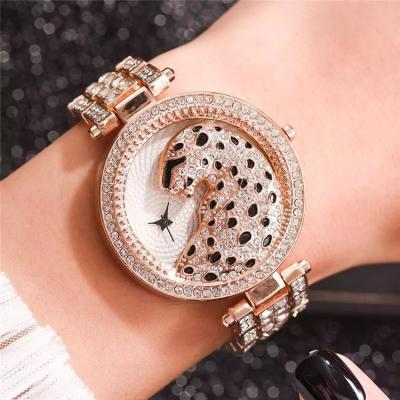 China China Supplier Ladies Day/Date Watches Classic Luxury Diamond Woman Top 2021 Gold Leopard Fashion Women Wrist Watch New for sale