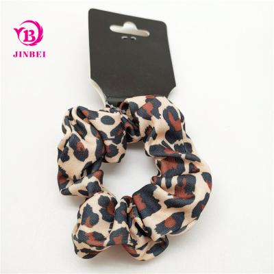 China Factory Women Leopard Print Fabric Elastic Hair Tie Hair Scrunchies Ladies Hair Scrunchies Leopard Newest Kids Girl Accessory for sale