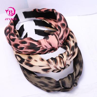 China New Arrived Cute Fashion Hair Accessories Band Women Girls Leopard Print Knot Headband for sale