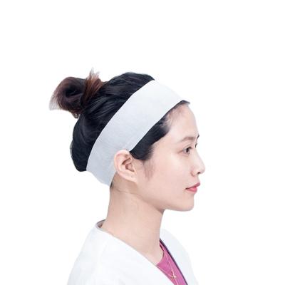 China Environmentally Friendly Disposable Disposable Special Face Wash Beauty Salon Non-woven Velcro Headpiece Elastic Band Headband No-Wash Headband For Hair for sale