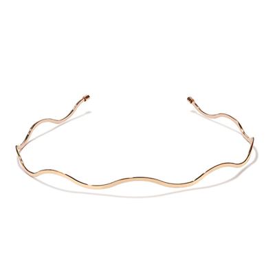 China Fashion Wavy Hair Circle Vintage Metal Environmental Friendly Headband For Women Girls Gold Alloy Framing Head Bands Hair Accessories for sale