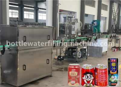 China Juice / Milk Beverage Filling Machine , Aluminum Can Filling Sealing Machine for sale