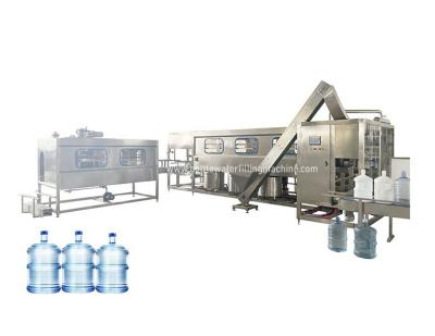 China 20 Liters Bucket Filling Machine Line 5 Gallon With PLC Touch Screen for sale