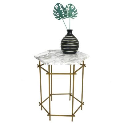 China (Other) small adjustable white round marble coffee table gold metal frame for dining room or living room for sale