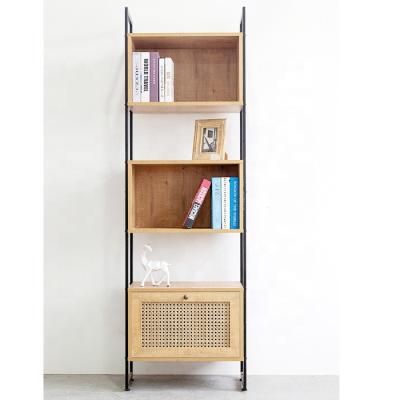 China (Size) Floor Adjustable Modern Bookcase With 3 Tier Wooden Store Shelves In Living Room Furniture for sale