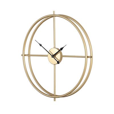 China Hot Selling Retro Country Round Metal Wall Clocks Multi-size Home Office Decorative Wall Clock for sale