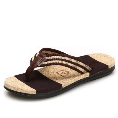 China 2020 New Usb Summer Lovers' Flip-Flops Men's Slippers Version Matching Flip-Flops Korean Wooden Grain for sale