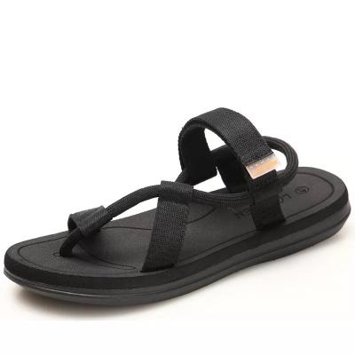 China Factory Outlet Anti-Smell Black Rope Flip Flop Casual Flat Sandals For Men for sale