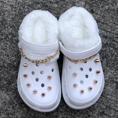 China Fashion Summer Fur Slippers Cushioning For Women And Ladies Outdoor Shoes Sandals Slides Shoes Clogs High Heel Clog Slippers for sale