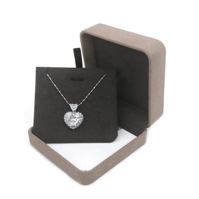 China Factory Customized Luxury Handmade Velvet Suede Gift Necklace Box Package for sale