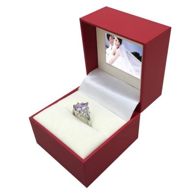 China Recyclable Wholesale Universal Presentation Gift Jewelry Ring LCD Video Gift Box for sale