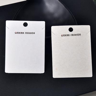 China 500gsm Customizable White Paper Card Paper Card/Jewelry Display Jewelry Cotton Placement Square Paper Card For Earrings Necklace With Tag for sale