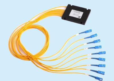 China 1x8 Module Fiber Optic PLC Splitter With ASB BOX Cassette Type for sale