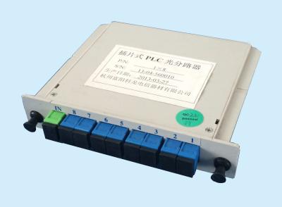 China Fiber Optic PLC Splitter 1x8 Insertion Type Plc Planar Lightwave Circuit for sale