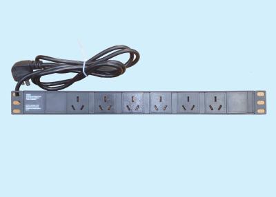 China 6 Outlet Modularized Power Distribution Unit For Cabinet 3 Meter Cable for sale