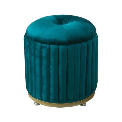 China Modern Low Storage Ottoman Bench Laynsino Bedroom Upholstered Bench Metal Velvet OEM Customized Logo Living Fabric Packing Room Modern for sale