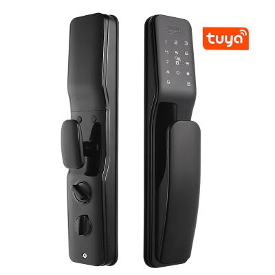 China Security Zinc Alloy Fully Automatic Intelligent Keyless Entry Fingerprint App Wifi Lock Door Tuya Smart Lock for sale