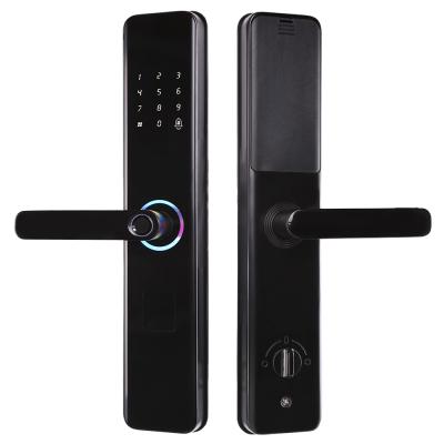 China Apartment door biometrics password rfid fingerprint rfid smart home electronic anti-theft door lock for sale