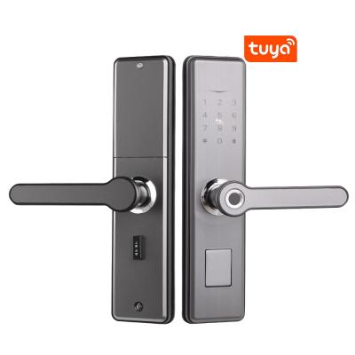 China Home Ministry Tuya Office Apartments WIFI Fingerprint Card Smart Password Key Home Hotel Remote Control Door Lock for sale