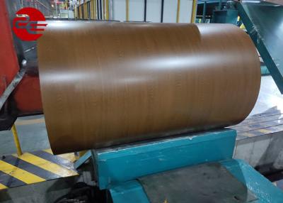 China 0.12mm - 3.0mm Thickness Wood Grain Ppgi Coil Sheet / Prepainted Galvanized Steel Coil for sale