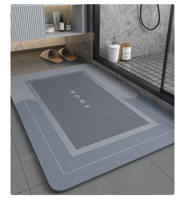 China Bathtub Sustainable Mat Quick Dry Bath Mats Non Slip For Bathroom Diatomite Bath Mat Absorbent for sale