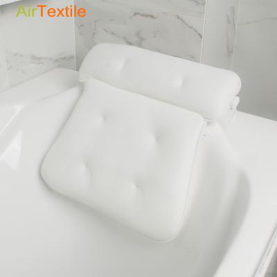 China Large 6 Suction Cups Tub Pillow 3d Sustainable Bath Pillow Luxury Spa Bath Pillow For Tub for sale