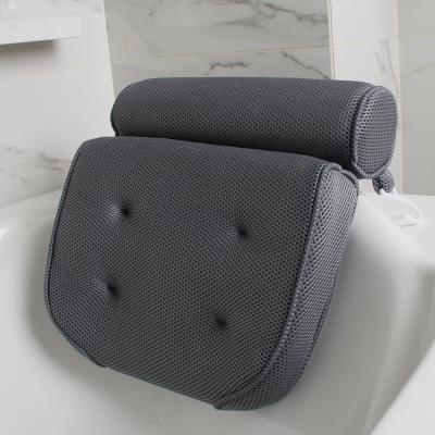 China Breathable And Washable Bath Pillow 3d Bath Pillow Sustainable Luxury Spa Bath Pillow For Tub With Headrest for sale