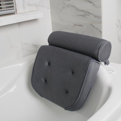 China 3D Mesh Fabric Bathtub Pillow 3d Sustainable Bath Pillow Luxury Spa Bath Pillow For Tub for sale