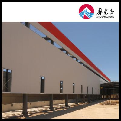 China Epoxy Rich Zinc Primer Finished Prefab Warehouse With H Steel Main Steel Frame for sale