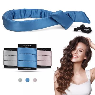 China Mulberry Rod Headband Heatless Loop 100% Silk Curling Ribbon To Sleep In Overnight for sale