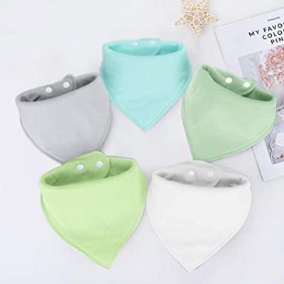 China RTS Antibacterial Dropshipping 10 Pack Baby Bibs Bandana Soft Drool Absorbent Cotton For Boys Girls Baby Bibs Organic Cotton Baby for sale