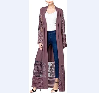 China Feel comfortable in Islamic Abaya Women's Dubai Style Cardigan Long Robe Gown Embroidered Clothing Stocking Muslim Dress for sale