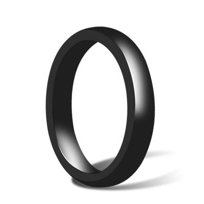 China Black And White Plain Ceramic Ring Jewelry Vintage 4mm Women Brand Rings for sale