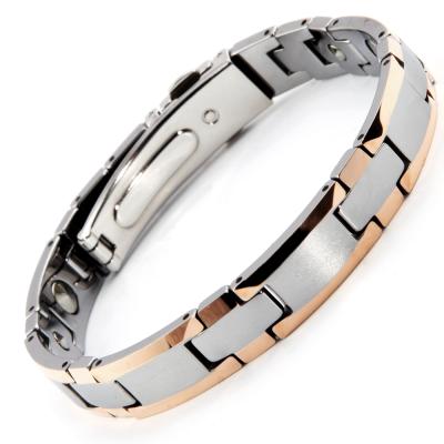 China Thousands Of 2019 Styles Men Women Couple Tungsten Carbide Mounted Gold Magnetic Bracelet For Gift for sale