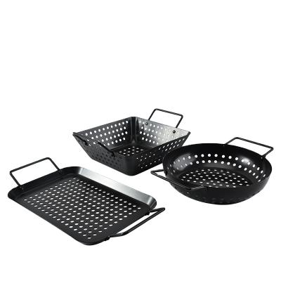 China High Quality Black Gas Cooker Grill Pan BBQ Grill Pan Iron Baking Topper Plate Non-Stick Sheet for sale