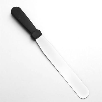 China Sustainable Straight Icing Spatula Stainless Steel Handle Plastic Baking Cake Decorating Icing Spatulas for sale