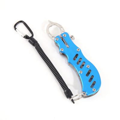 China Take Fish 2021 New Style Portable Fishing Pliers Lip Grip Grabber Aluminum Fishing Lip Gripper With Lanyard For Fishing for sale