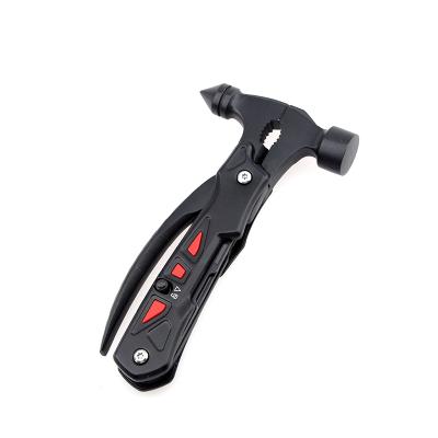 China Nail Hammer Emergency Tool Bicycle Tool Claw Hammer Survival Multi Tool Kit Multi Tool Hammer With Black Coating for sale