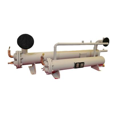 China Industry Shell Cooling Heat Pump And Water Cooled Titanium Tube Evaporator Heat Exchanger Tube Copper Pipe Chiller for sale