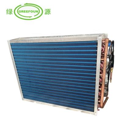 China Heat Exchange Condenser Fin Tubes Aluminum Foil Unit Air Cooled Copper Condensing Heat Pump for sale