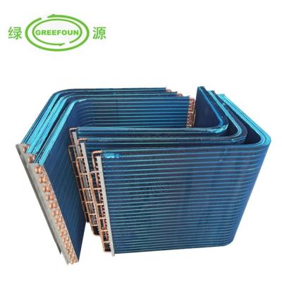 China Industry Cooling Air Cooled Heat Exchanger Fin Tubes Aluminum Foil Unit Air Cooled Screw Copper Condensing Chiller for sale