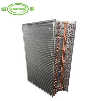 China Heat exchange air cooled evaporator copper aluminum nickel aluminum corrugated copper tube air coring corrugated white heat exchanger for sale